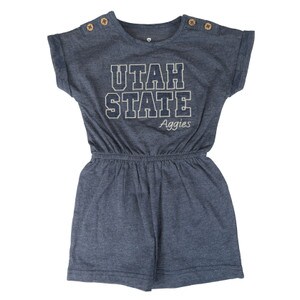 Utah State Aggies Embroidered Toddler Romper Navy